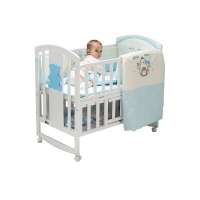 New Baby Product 2019 Elegant Wood Baby Co Sleeper, Prices Mosquito Net Wood Baby Cot/