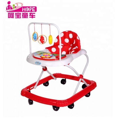 Factory wholesale baby walker with 8 wheels and music