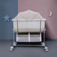 Portable Baby Bed Folding Height Adjustable Automatic Baby Swing Crib