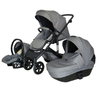 EN1888 wholesale fashion luxury black oxford 3 in 1 Baby Stroller And Car Seats